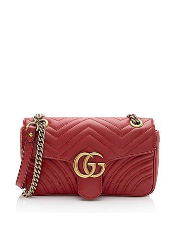 Gucci Gucci Matelasse Leather GG Marmont Medium Flap Bag (view 1)