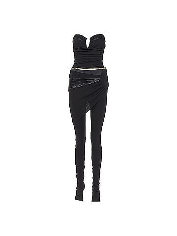 Alexandre Vauthier ALEXANDRE VAUTHIER Vintage black faux croc patchwork sweetheart bust jumpsuit (view 1)