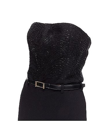 Jason Wu JASON WU 2014 Runway black bead embellished boned corset belted jumpsuit US2 XS (view 2)