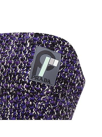 Prada PRADA 2018 Runway purple wool tweed rubber badge strapless bustier tube IT40 S (view 2)