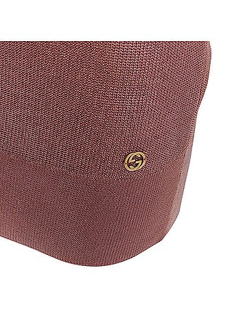 Gucci GUCCI metallic copper coated GG logo charm knit mini dress M (view 2)