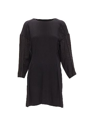 MARNI MARNI black grey contrast cutout armhole bateau tie back mini dress IT38 XS (view 2)