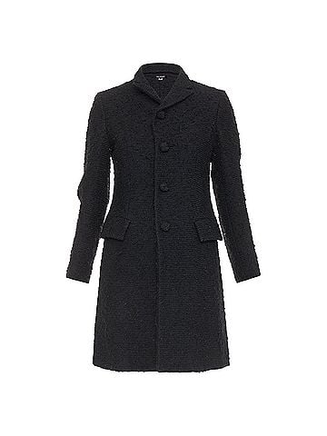 Junya Watanabe JUNYA WATANABE 2014 black wool tweed flap pocket collared coat XS (view 1)