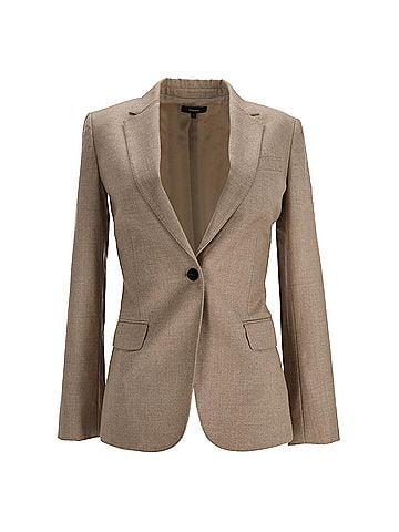 Theory Theory Sleek Staple Blazer in Beige Virgin Wool (view 1)