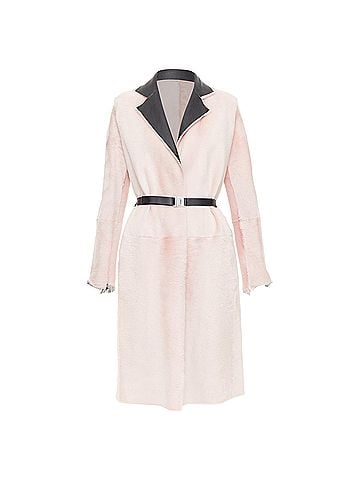 Céline Old Celine Phoebe Philo lamb shearling leather collar coat (view 1)