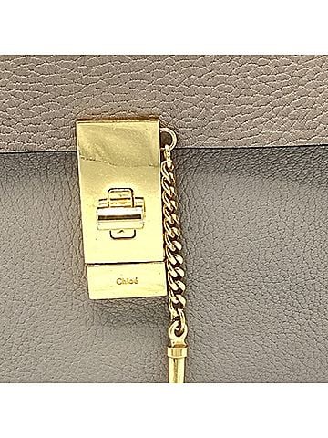 Chloé  Chloé Small Drew Shoulder Bag in Grey Leather (view 2)