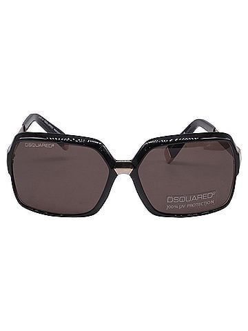 Dsquared2 Dsquared2 DQ0044 Oversized Sunglasses in Black Acetate (view 1)