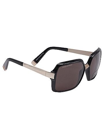 Dsquared2 Dsquared2 DQ0044 Oversized Sunglasses in Black Acetate (view 2)