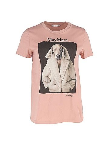 Max Mara Max Mara Cipria Dog-Print in Pink Cotton (view 1)