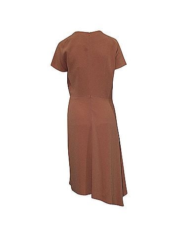 Joseph Joseph  V-Neck Midi Dress in Dark Pink Acetate (view 2)