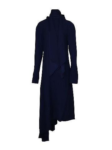 MARNI Marni Pussy Bow Asymmetric Dress in Blue Viscose (view 1)