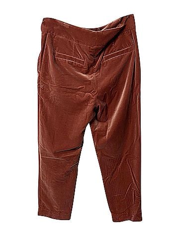Brunello Cucinelli Brunello Cucinelli Cropped Straight Leg Trousers in Pink Velvet (view 2)