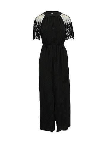 Temperley LONDON Alice by Temperley London Lace Sleeve Maxi Dress in Black Cotton  (view 1)