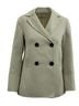 Max Mara 100% Wool Tan 'S Max Mara Dea Jacket in White Wool Size 2 - photo 1