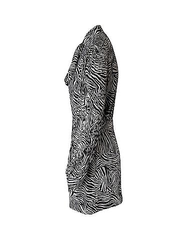Michael Kors Michael Kors Pussy-Bow Playsuit in Animal Print Recycled Polyester (view 2)