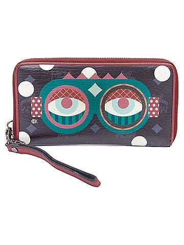 MCM Mcm Craig Karl Beyond Snowdome eye leather zip around long wallet (view 1)