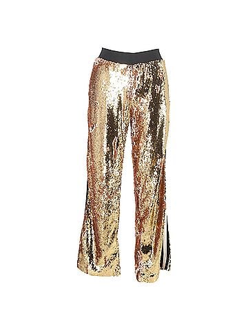 032c Serena Baute Sequin Trousers in Gold Polyester (view 1)