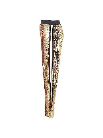 032c Serena Baute Sequin Trousers in Gold Polyester (view 2)