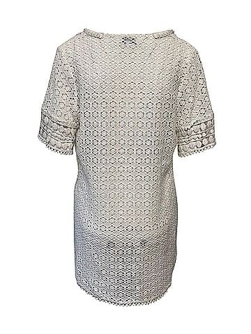 Miguelina Miguelina Cocktail Lace Dress in White Cotton (view 2)