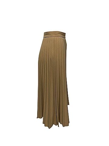 Givenchy Givenchy Pleated Palazzo Pants in Beige Polyester (view 2)