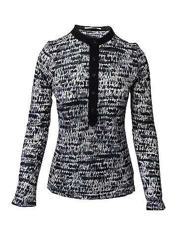 Proenza Schouler Proenza Schouler Long Sleeve Printed Blouse in Multicolor Cotton  (view 1)