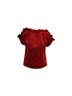 MSGM 100% Cotton Red MSGM Frilled Top in Red Cotton Size 2 - photo 1