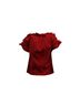 MSGM 100% Cotton Red MSGM Frilled Top in Red Cotton Size 2 - photo 2