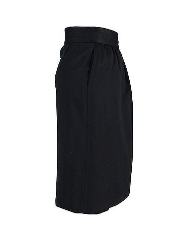 Escada Escada Wrap Over Style Midi Skirt in Black Wool (view 2)