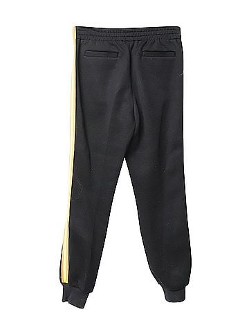 Miu Miu Miu Miu Embellished Crystal Track Pants in Black Cotton (view 2)