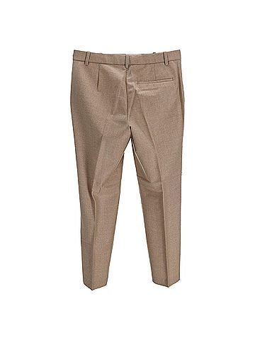 Theory Theory Cropped Pants in Beige Virgin Wool (view 2)