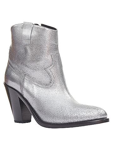 Saint Laurent Saint Laurent metallic silver blue leather western cowboy ankle boot EU37.5 (view 2)
