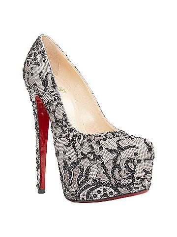 Christian Louboutin Christian Louboutin Stardust 160 Satin Lace pink black strass platform EU37.5 (view 2)