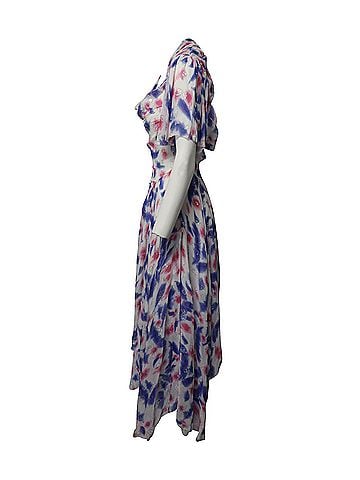 Isabel Marant Isabel Marant Namala Cutout Printed Dress in Multicolor Silk (view 2)