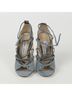 Jimmy Choo 100% Leather Blue Open Toe Strap Pumps Size Size EU 37 - photo 7