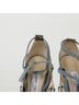 Jimmy Choo 100% Leather Blue Open Toe Strap Pumps Size Size EU 37 - photo 9