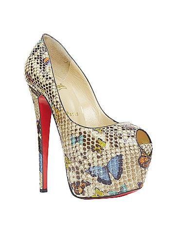 Christian Louboutin Christian Louboutin Highness butterfly leather platform peep heels (view 1)