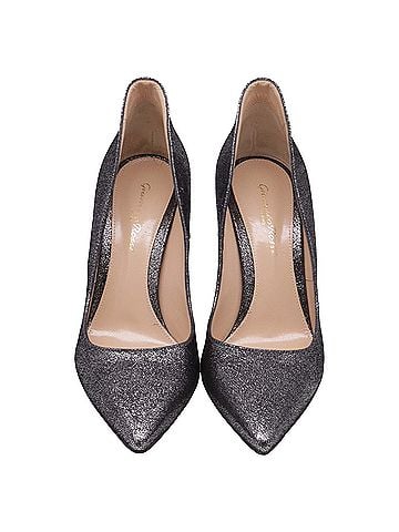 Gianvito Rossi Gianvito Rossi Gianvito 105 Pointed-Toe Pumps in Grey Glitter (view 2)