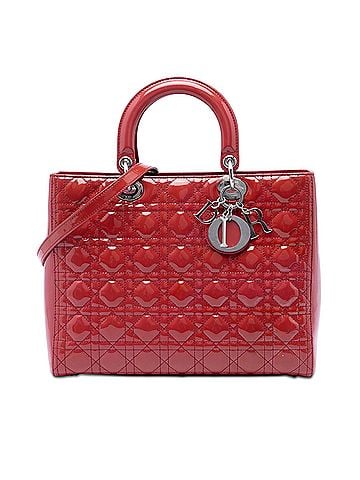 Dior Large Patent Cannage Lady Dior (view 1)