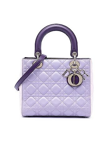 Dior Medium Tricolor Lambskin Cannage Lady Dior (view 1)