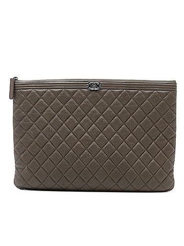 Chanel Large Quilted Caviar Boy O Case Clutch (view 1)