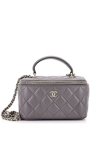 Chanel Classic Top Handle Vanity Case with Chain Quilted Lambskin Small (view 1)