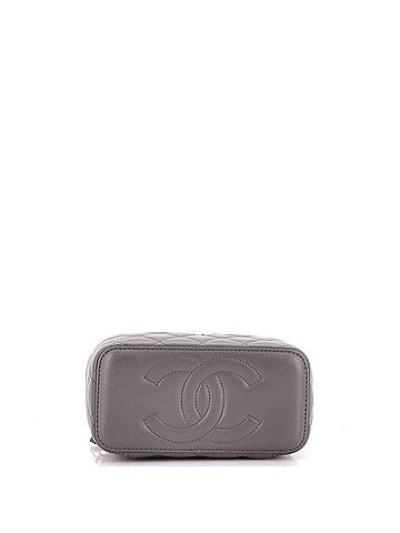 Chanel Classic Top Handle Vanity Case with Chain Quilted Lambskin Small (view 2)