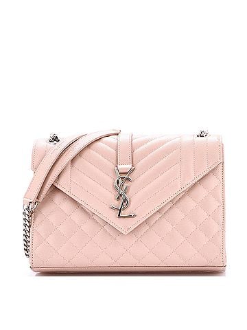 Saint Laurent Classic Monogram Envelope Satchel Mixed Matelasse Leather Medium (view 1)