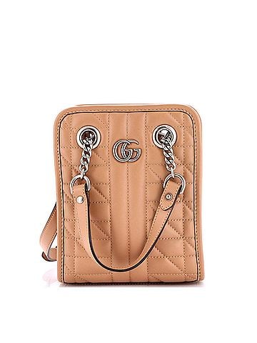 Gucci GG Marmont Handle Crossbody Bag Matelasse Leather Mini (view 1)