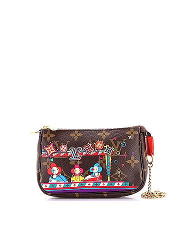 Louis Vuitton Pochette Accessoires Limited Edition Vivienne Xmas Monogram Canvas Mini (view 1)