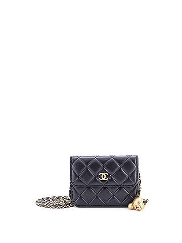 Chanel Pearl Crush Flap Clutch with Chain Quilted Lambskin Mini (view 1)
