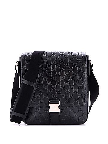 Gucci Buckle Flap Messenger Bag Guccissima Leather Small (view 1)