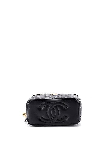 Chanel Classic Vanity Case with Resin Pearl Chain Quilted Lambskin Small (view 2)