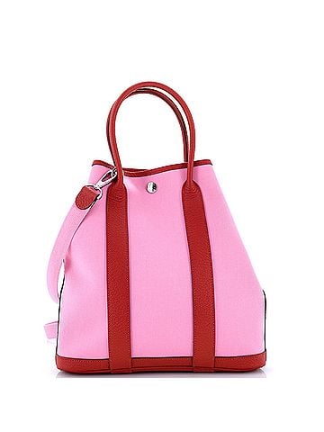 Hermès Garden File Tote Toile and Leather 28 (view 1)