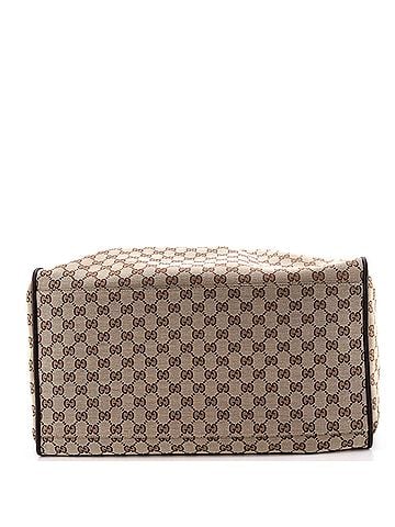 Gucci Web Carry On Duffle Bag GG Canvas with Leather Medium (view 2)